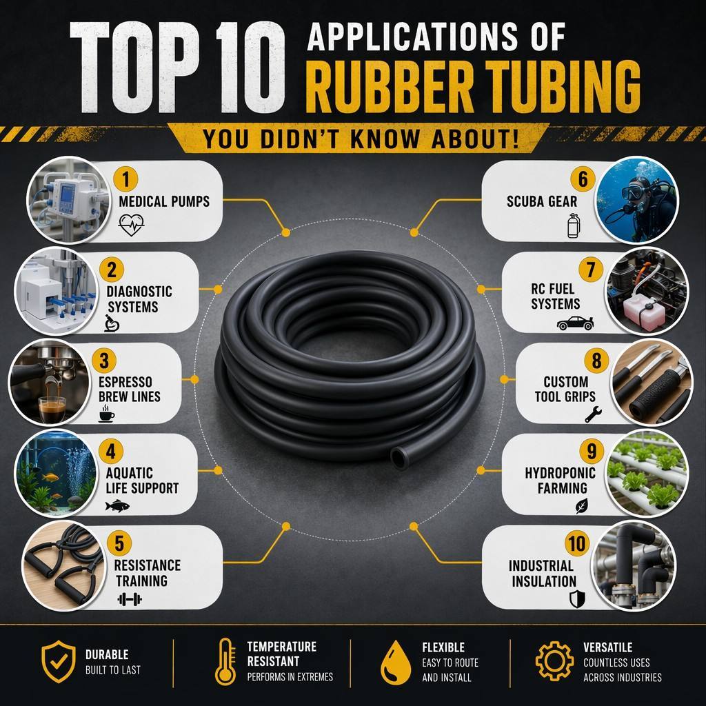 Top 10 Applications of Rubber Tubing You Didn’t Know About!