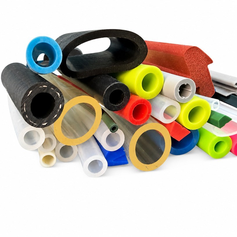 Custom rubber tubes and profiles set