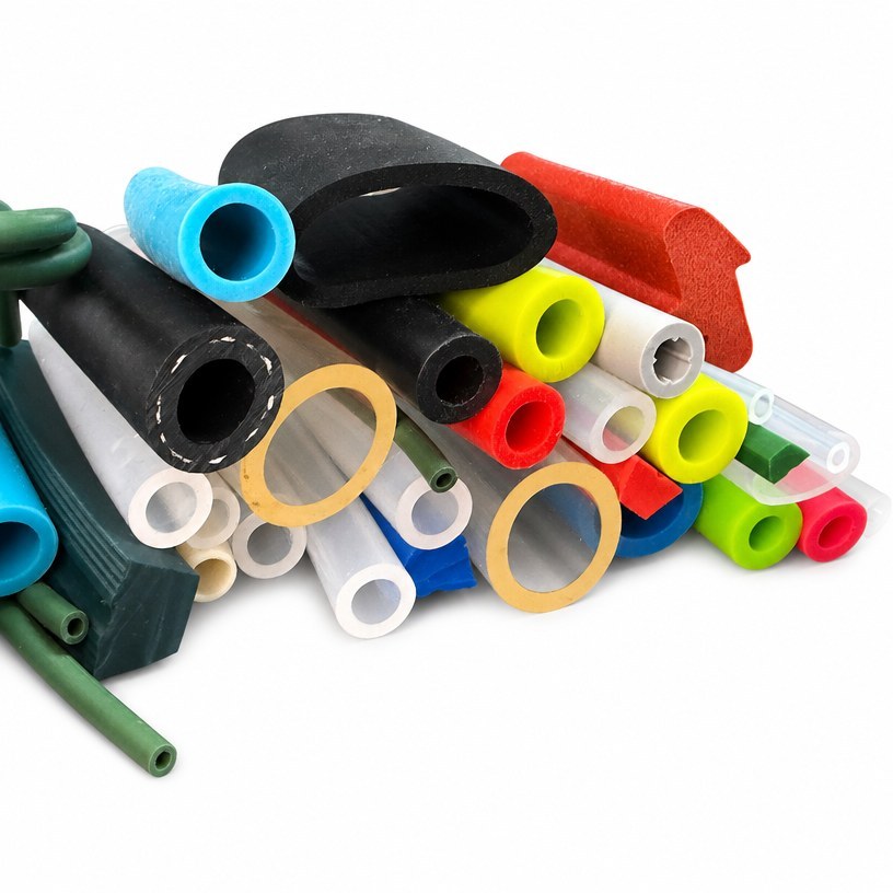 Custom silicone and rubber tubes variety