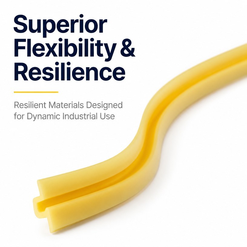 Yellow Rubber Sealing Strip - RESRUB Custom Extrusion