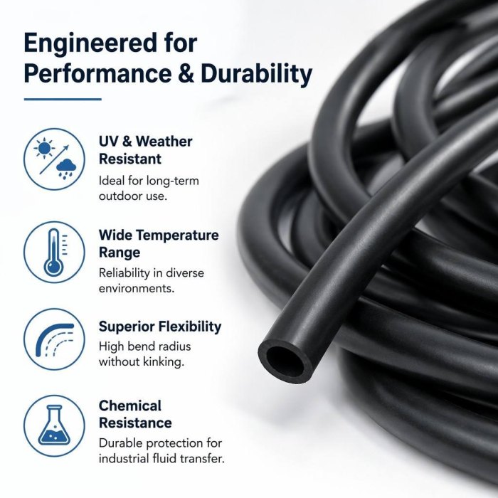 EPDM Rubber Hose - High Performance Kink Resistant Tubing OEM/ODM