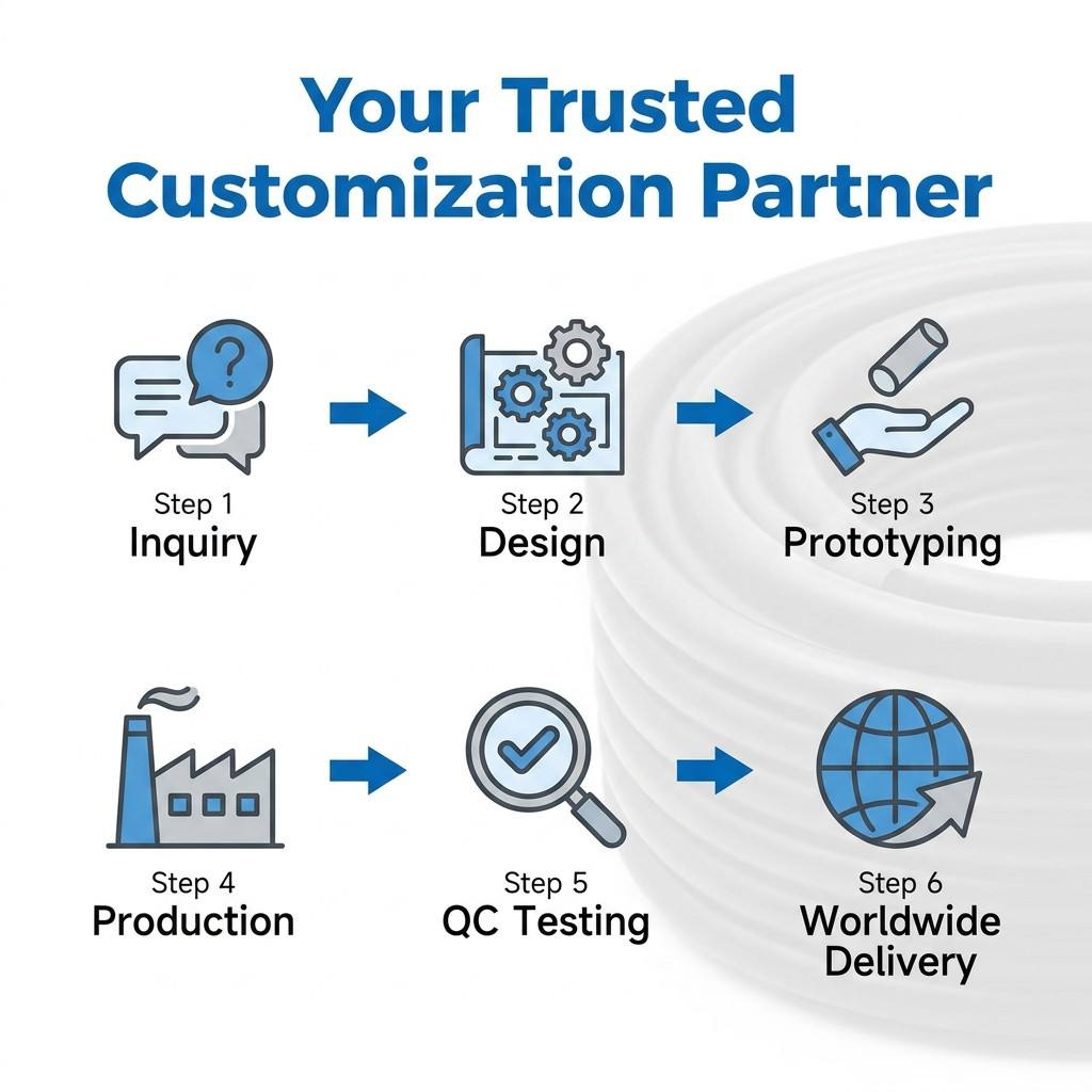 RESRUB customization workflow from inquiry to worldwide delivery