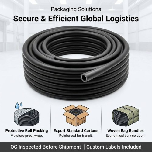 Black EPDM Rubber Hose for PC Water Cooling Loop - Anti-Aging Matte Finish OEM/ODM