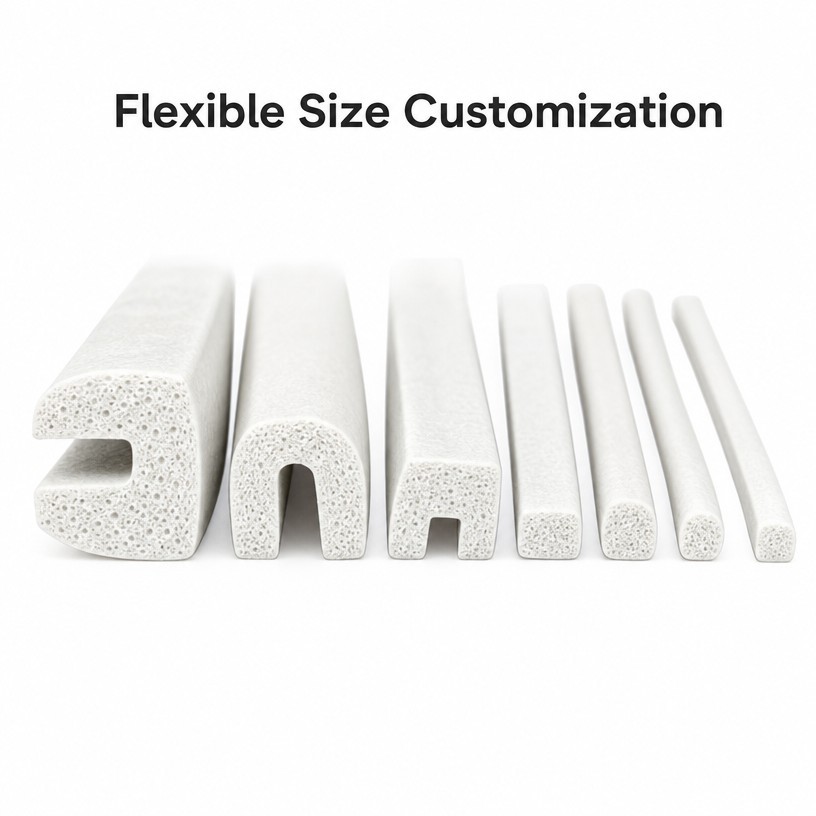 White EPDM Foam Rubber Sealing Strip product image 8
