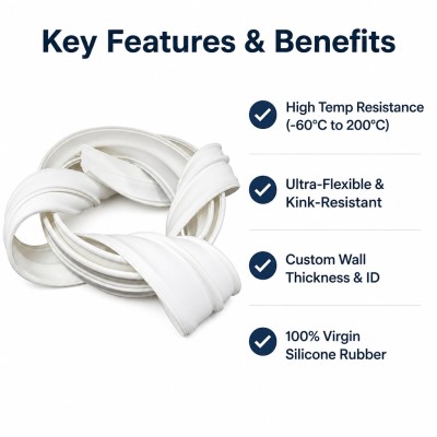 Custom Silicone Rubber Hose - High Temperature Flexible HVAC Tubing OEM/ODM