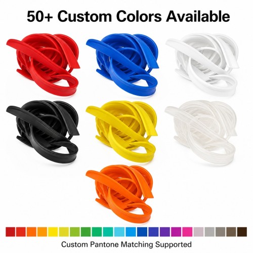 Yellow Twin Rib Silicone Rubber Sealing Strip - Custom Extruded Profile OEM/ODM