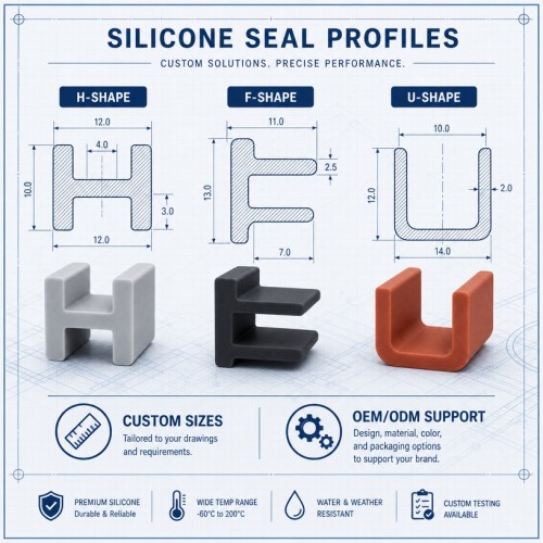 Flexible Silicone Rubber Sealing Strip - High Elasticity Custom Extruded Profile OEM/ODM