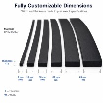 Elastic EPDM Rubber Sealing Strip - Weather Resistant Custom Extruded Profile OEM/ODM