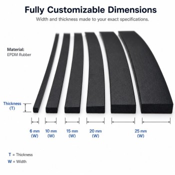 Elastic EPDM Rubber Sealing Strip - Weather Resistant Custom Extruded Profile OEM/ODM