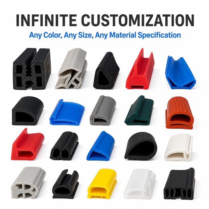 EPDM Rubber Sealing Strip - Weather Resistant Extruded Profile OEM/ODM image 4