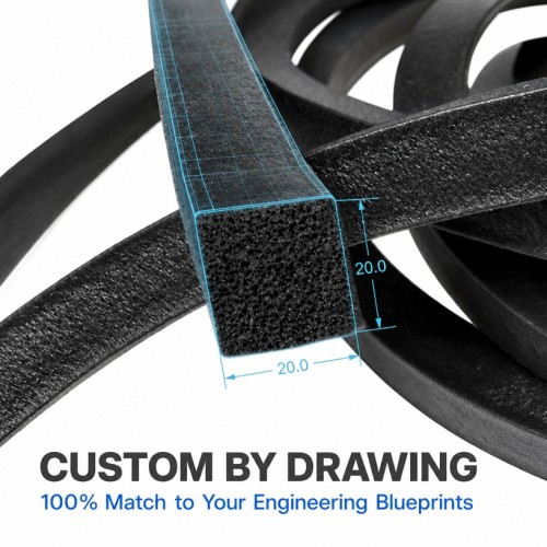 White EPDM Foam Rubber Sealing Strip - Custom Hollow Profile OEM/ODM