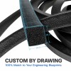 White EPDM Foam Rubber Sealing Strip - Custom Hollow Profile OEM/ODM