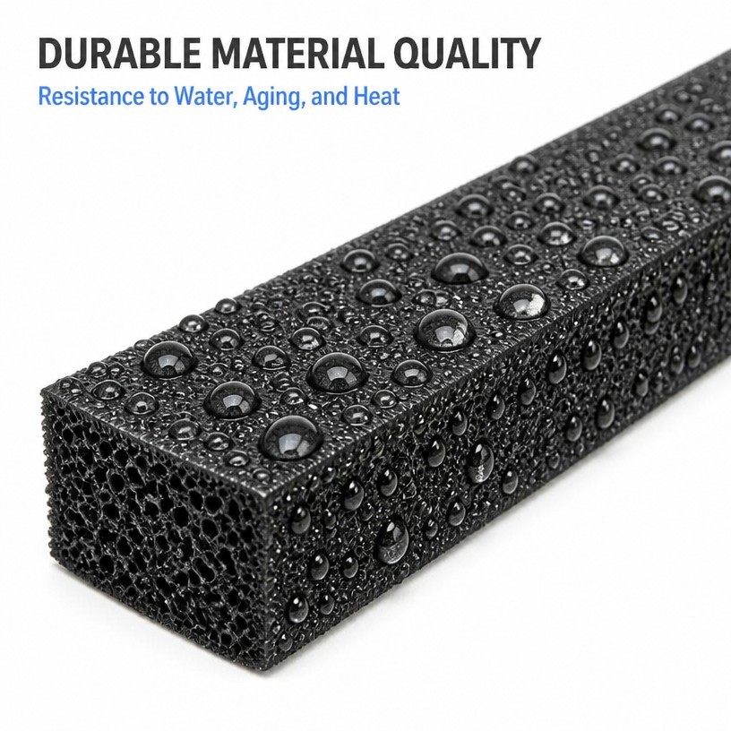 White EPDM Foam Rubber Sealing Strip product image 6