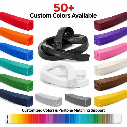 Custom EPDM Sponge Rubber Extrusion Profile - Weatherproof Foam Seal OEM/ODM