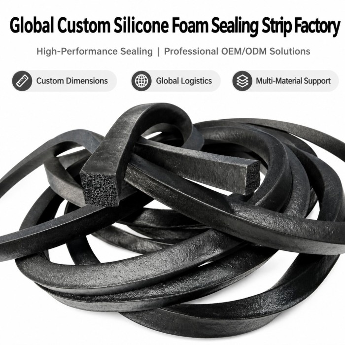 Custom EPDM Sponge Rubber Extrusion Profile - Weatherproof Foam Seal OEM/ODM