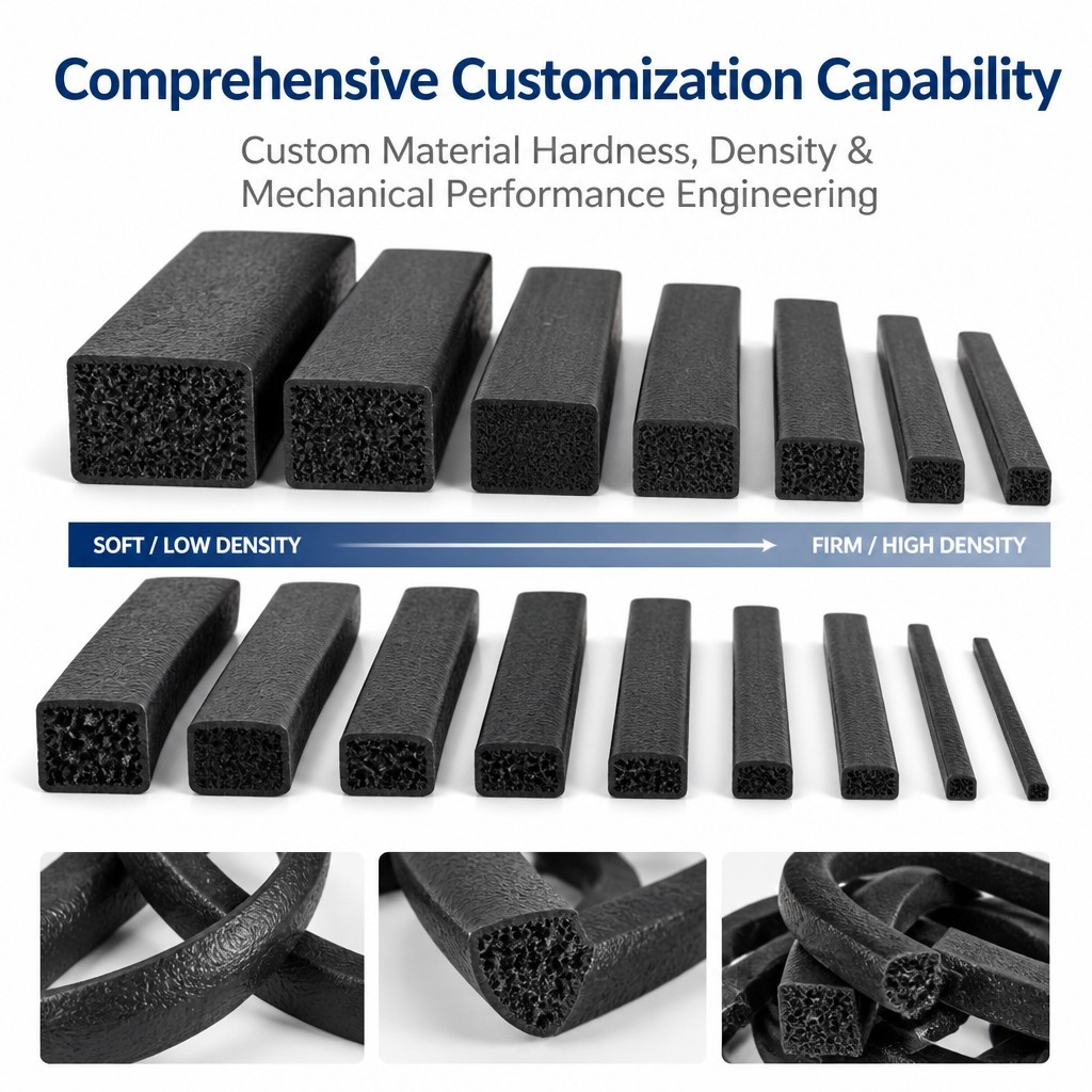Custom EPDM Sponge Rubber Extrusion Profile product image 2