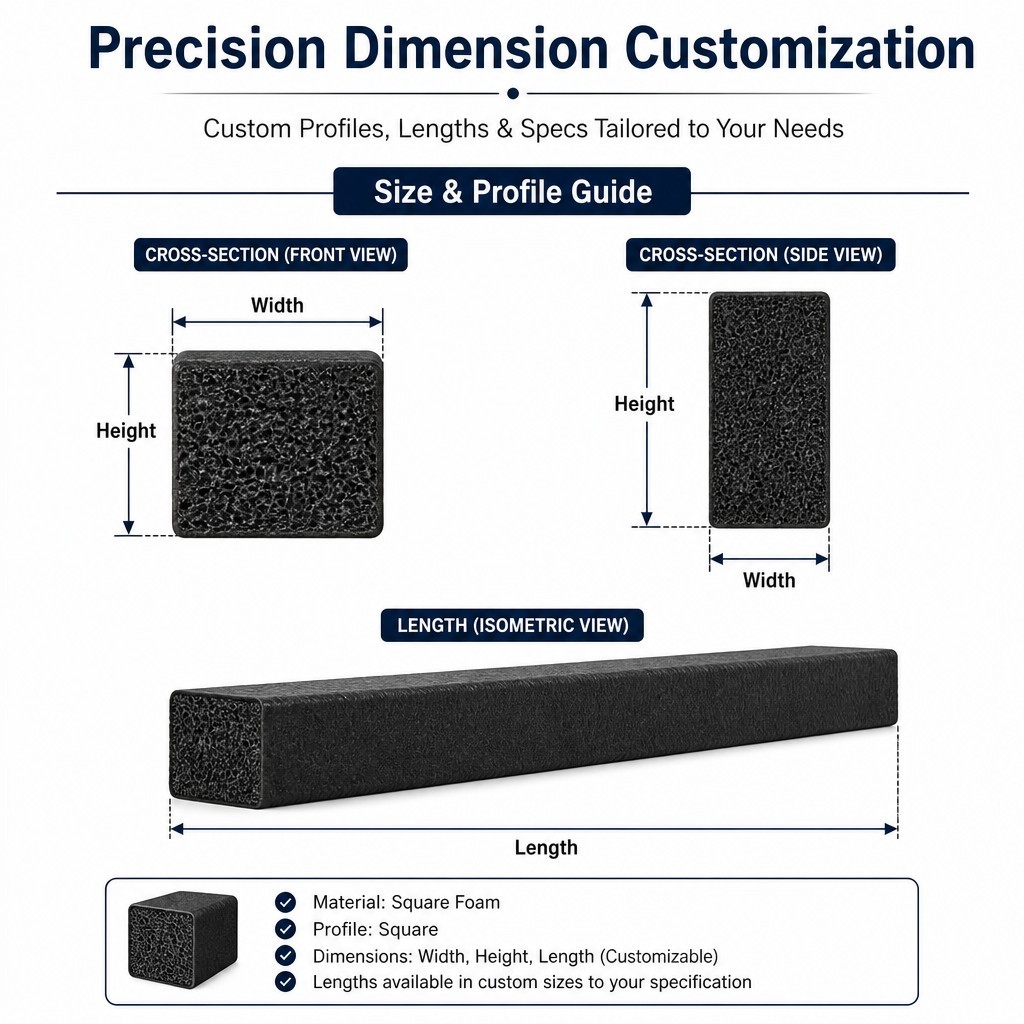 Custom EPDM Sponge Rubber Extrusion Profile product image 5