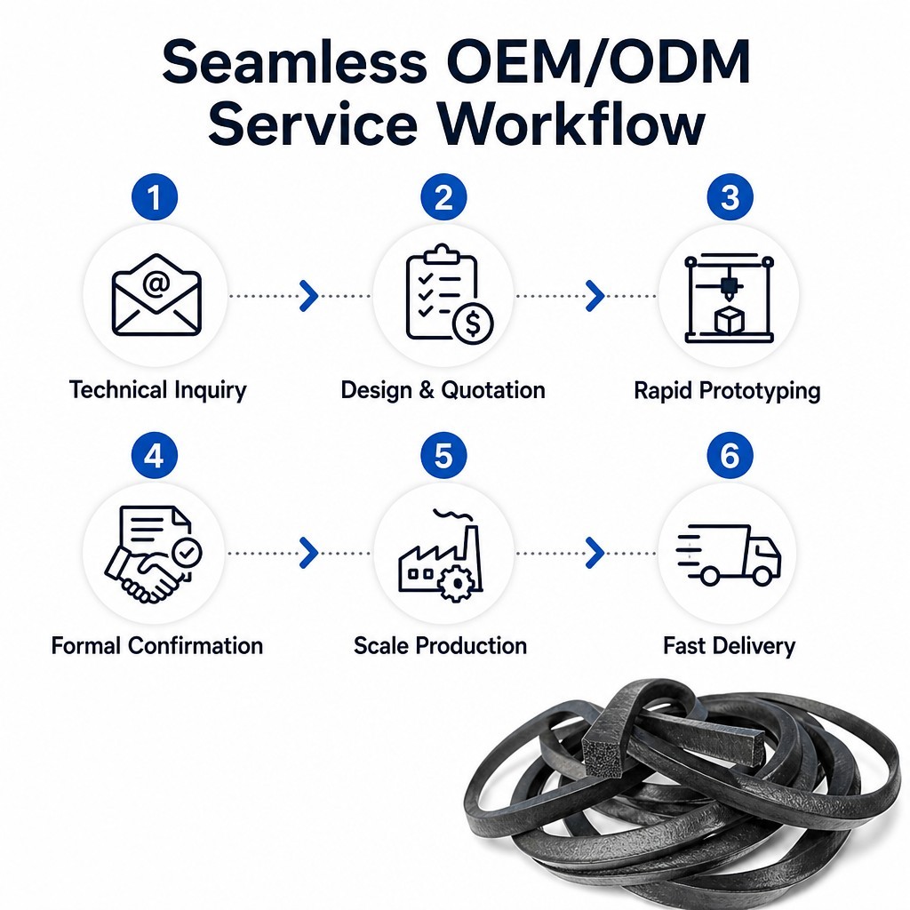 Custom EPDM Sponge Rubber Extrusion Profile product image 8