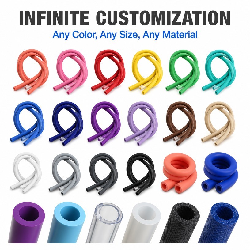 Flexible Silicone Hoses - Multi-Color Custom Rubber Tubing for Industrial Use product image 4