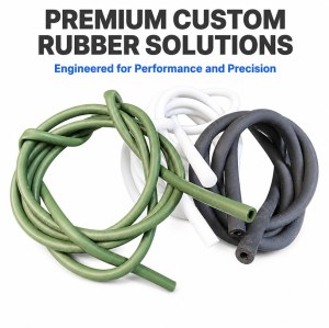 Custom Silicone Rubber Hoses - Flexible Rubber Tubing in Green, White and Black