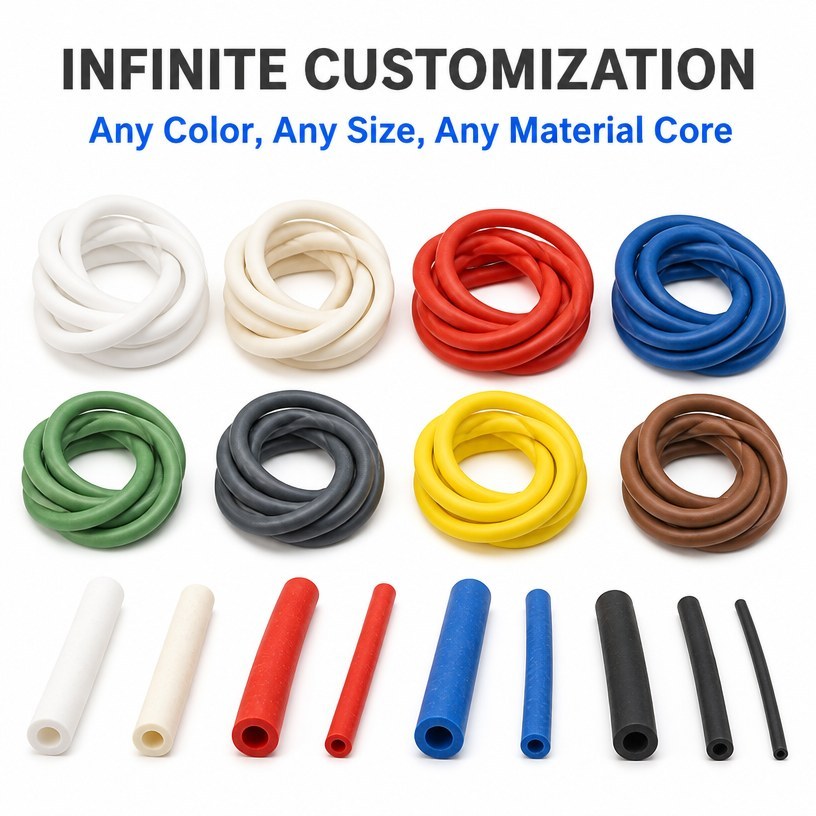 Custom Silicone Rubber Hoses - Flexible Rubber Tubing in Green, White and Black product image 4