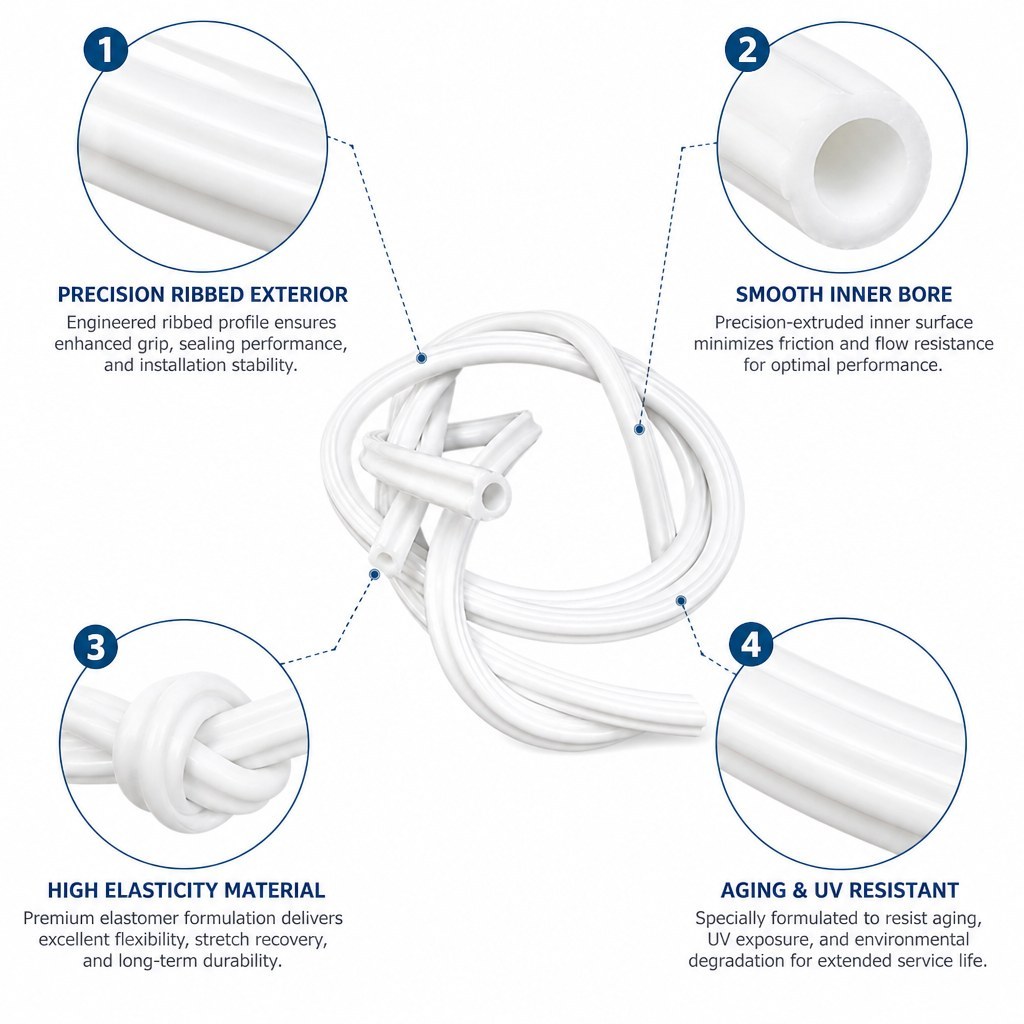 Custom Silicone Rubber Hose - Flexible Rubber Tubing for Industrial Sealing OEM/ODM product image 3