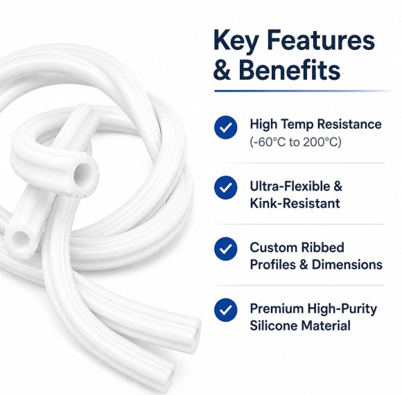 Custom Silicone Rubber Hose - Flexible Rubber Tubing for Industrial Sealing OEM/ODM
