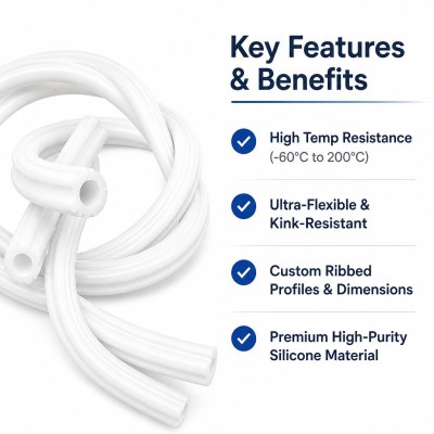 Custom Silicone Rubber Hose - Flexible Rubber Tubing for Industrial Sealing OEM/ODM