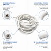 White Flexible Rubber Hose - Custom Silicone Tubing for Fluid Transfer