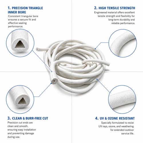 White Flexible Rubber Hose - Custom Silicone Tubing for Fluid Transfer