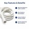 White Flexible Rubber Hose - Custom Silicone Tubing for Fluid Transfer