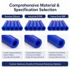 Blue Flexible Silicone Hose - Custom Rubber Tubing for Industrial Applications