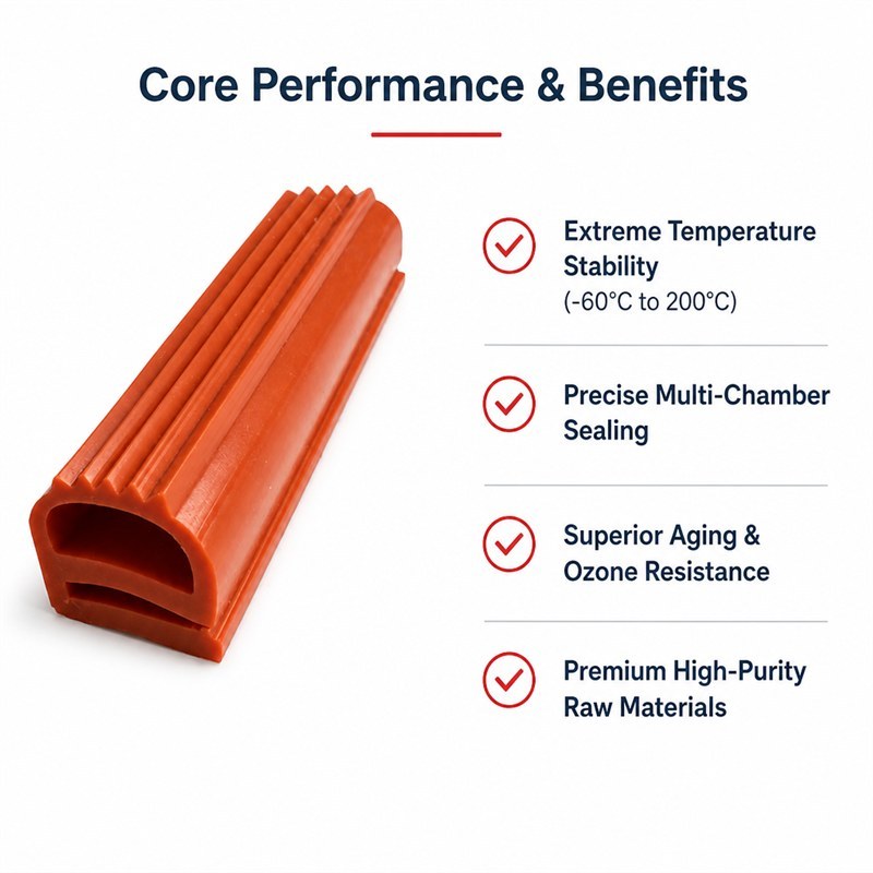 Custom EPDM Rubber Sealing Strip - Weatherproof Extrusion Profile OEM/ODM product image 2