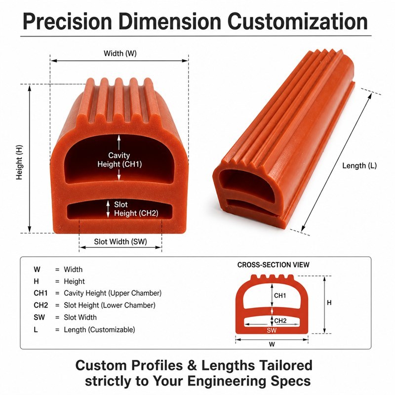 Custom EPDM Rubber Sealing Strip - Weatherproof Extrusion Profile OEM/ODM product image 4