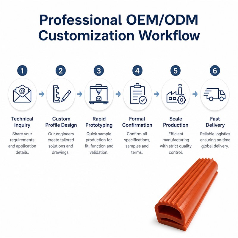 Custom EPDM Rubber Sealing Strip - Weatherproof Extrusion Profile OEM/ODM product image 8