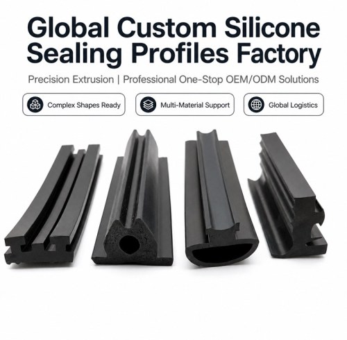 Custom Rubber Sealing Strip - Silicone and EPDM Extrusion Profile