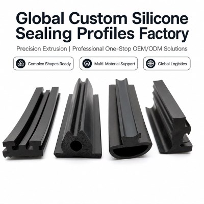 Custom Rubber Sealing Strip - Silicone and EPDM Extrusion Profile