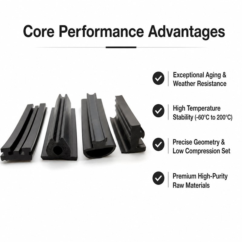 Custom Rubber Sealing Strip - Silicone and EPDM Extrusion Profile product image 2