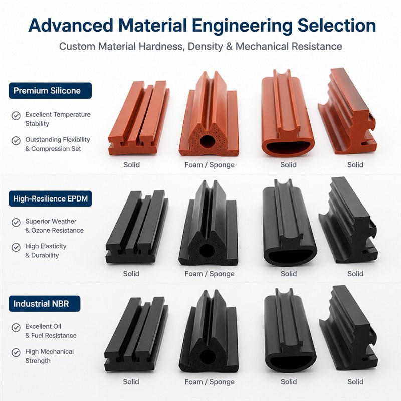 Custom Rubber Sealing Strip - Silicone and EPDM Extrusion Profile product image 5