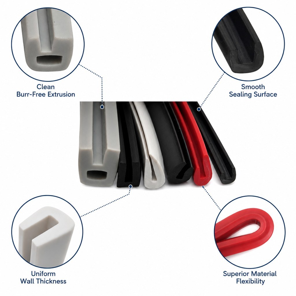 Flexible Rubber Sealing Strip - EPDM Edge Trim for Industrial Equipment product image 3