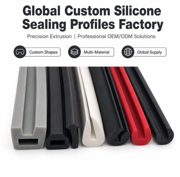 Flexible Rubber Sealing Strip - EPDM Edge Trim for Industrial Equipment