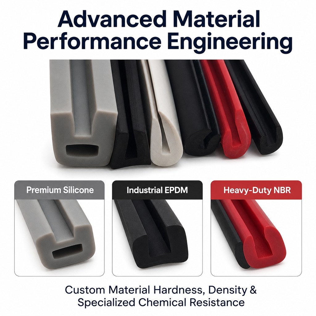 Flexible Rubber Sealing Strip - EPDM Edge Trim for Industrial Equipment product image 5
