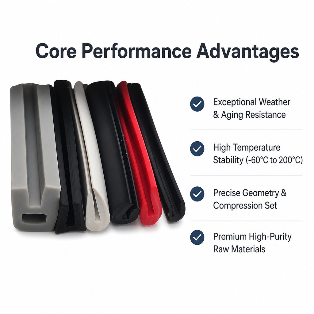 Flexible Rubber Sealing Strip - EPDM Edge Trim for Industrial Equipment product image 2