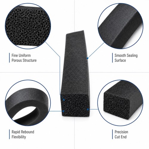 EPDM Foam Strip - Soft Compressible Rubber Sealing Profile OEM/ODM