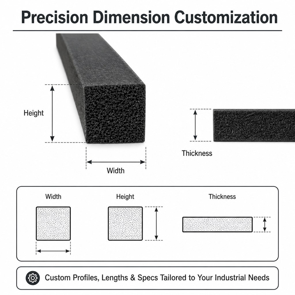 EPDM Foam Strip - Soft Compressible Rubber Sealing Profile OEM/ODM product image 4
