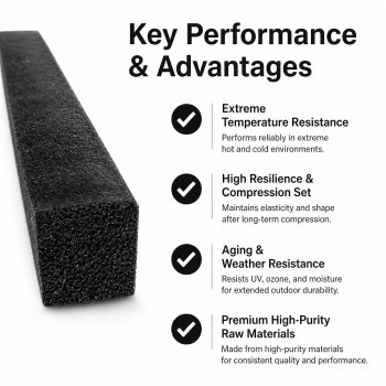 EPDM Foam Strip - Soft Compressible Rubber Sealing Profile OEM/ODM