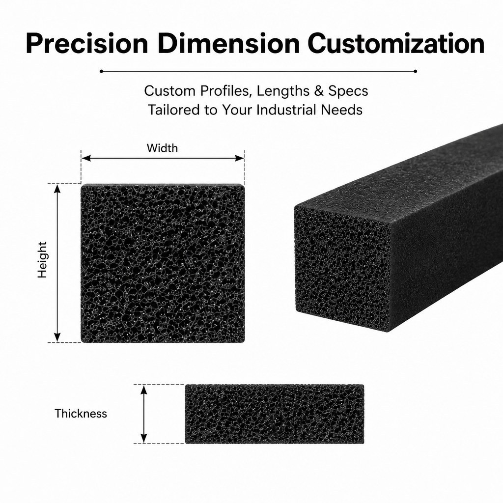 EPDM Foam Strip - Soft Compressible Rubber Sealing Profile OEM/ODM product image 2