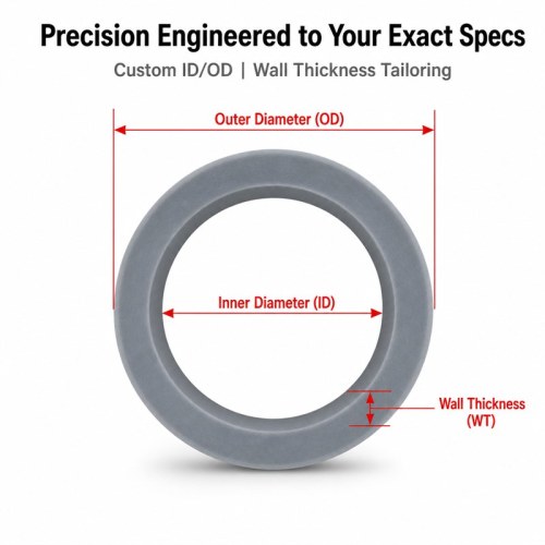 Custom Gray Small-Diameter Rubber Tubing for Precision Fluid Transfer