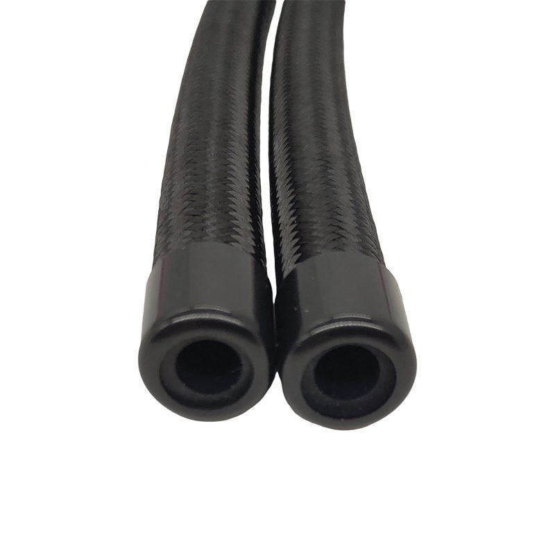 Black braided rubber hoses with reinforced construction