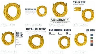 Custom Yellow Silicone Round Cord for Flexible Sealing Applications